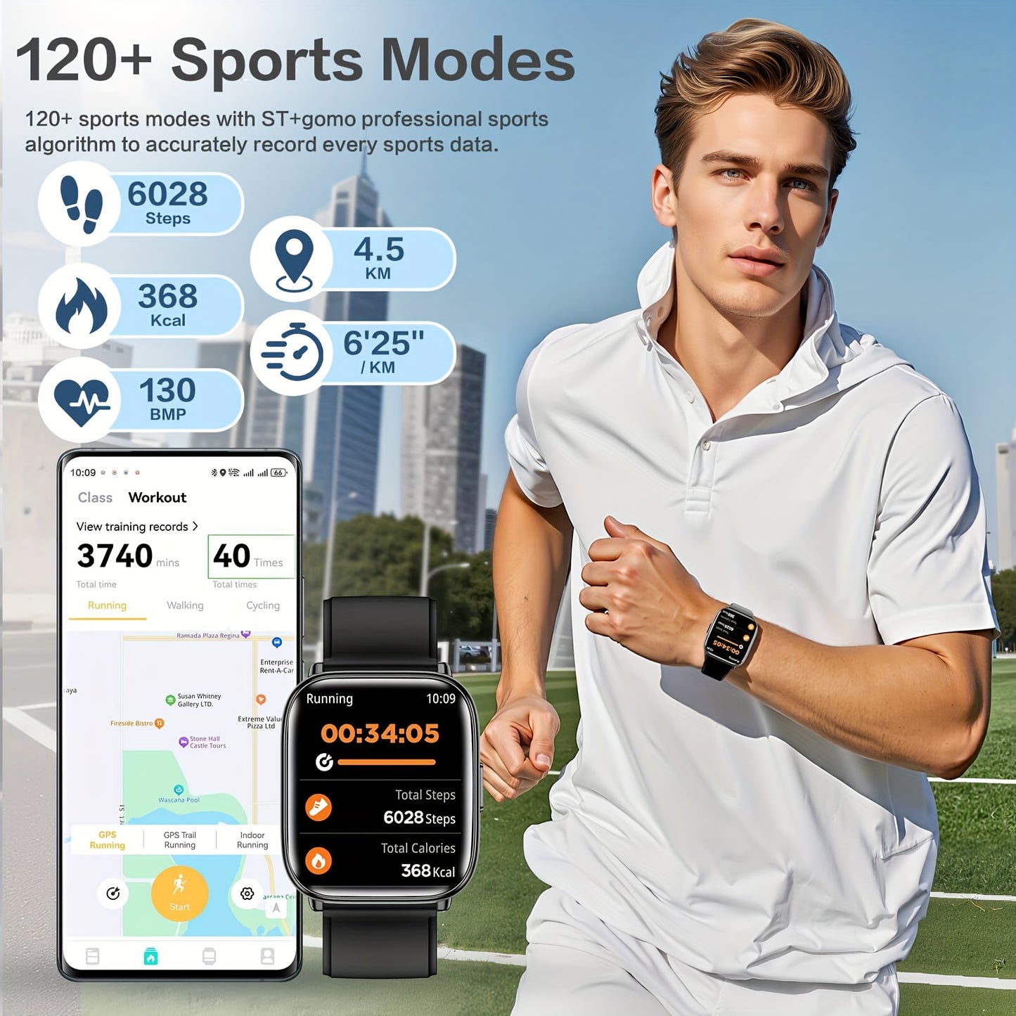 2025 New AI Smart Watch, 1.75 Inch AMOLED Screen, Fitness Watch With Da GPT And Voice Command Control, Wireless Calling, Message Notification, Voice Assistant, Pressure, All-day Sleep Monitoring, Screen-off Clock Always Display, Weather, Alarm, Music, Ped