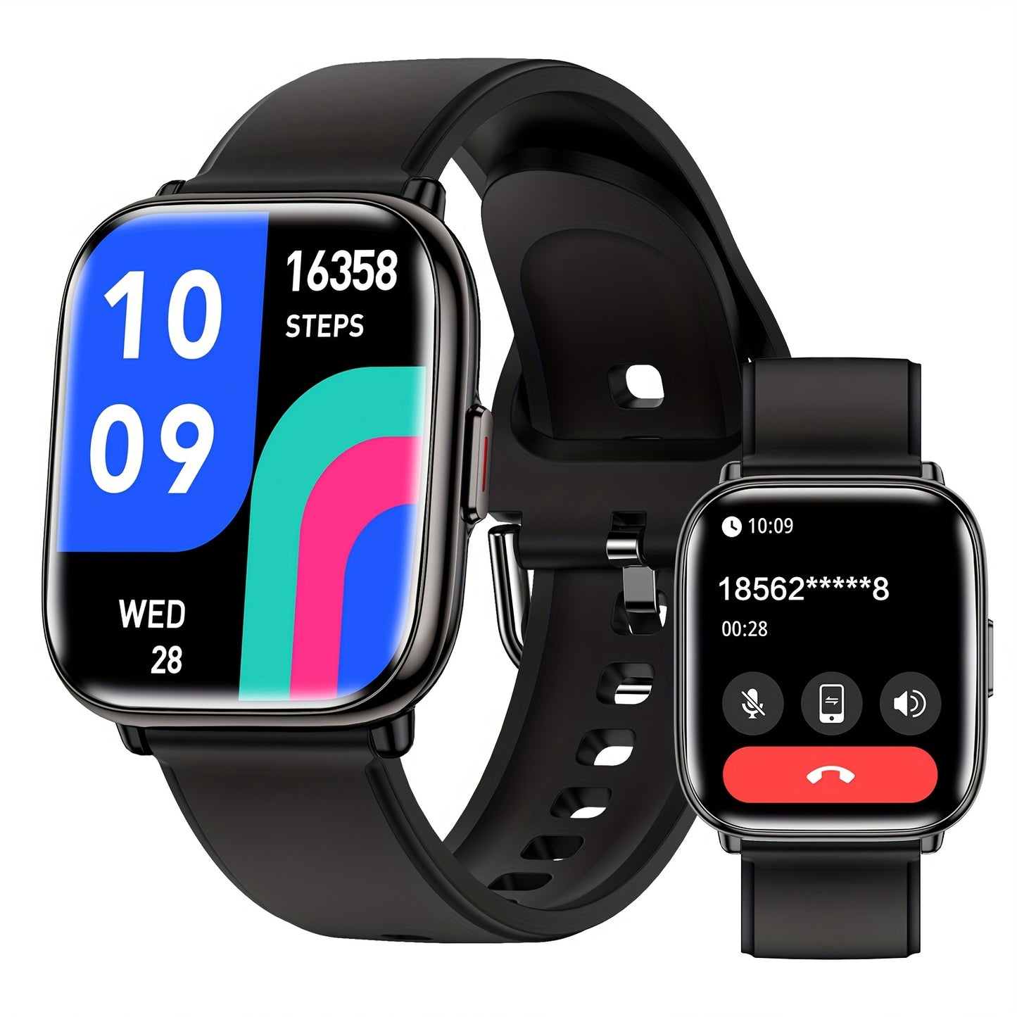 2025 New AI Smart Watch, 1.75 Inch AMOLED Screen, Fitness Watch With Da GPT And Voice Command Control, Wireless Calling, Message Notification, Voice Assistant, Pressure, All-day Sleep Monitoring, Screen-off Clock Always Display, Weather, Alarm, Music, Ped